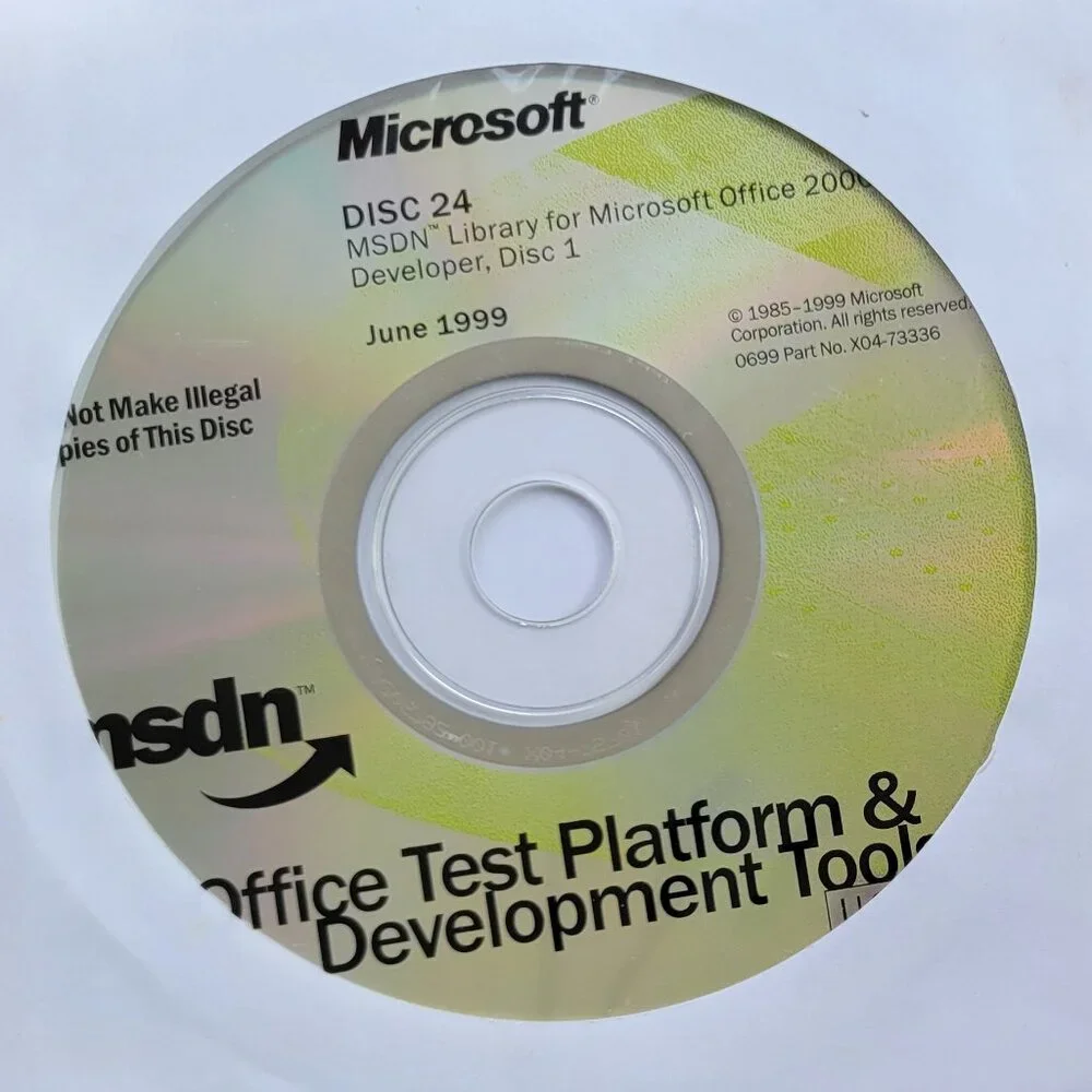 Vintage - Microsoft MSDN Library for Office 2000, 1999